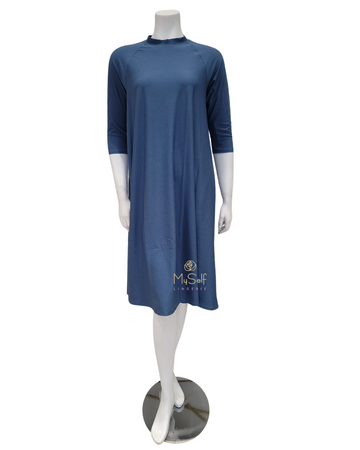 Flamingo WSD-CHP Chambray Swing Swim Dress Petite Length myselflingerie.com
